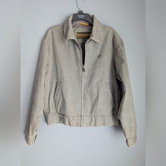 Timberland weather gear workman's jacket size medium gray green color 24x35x24